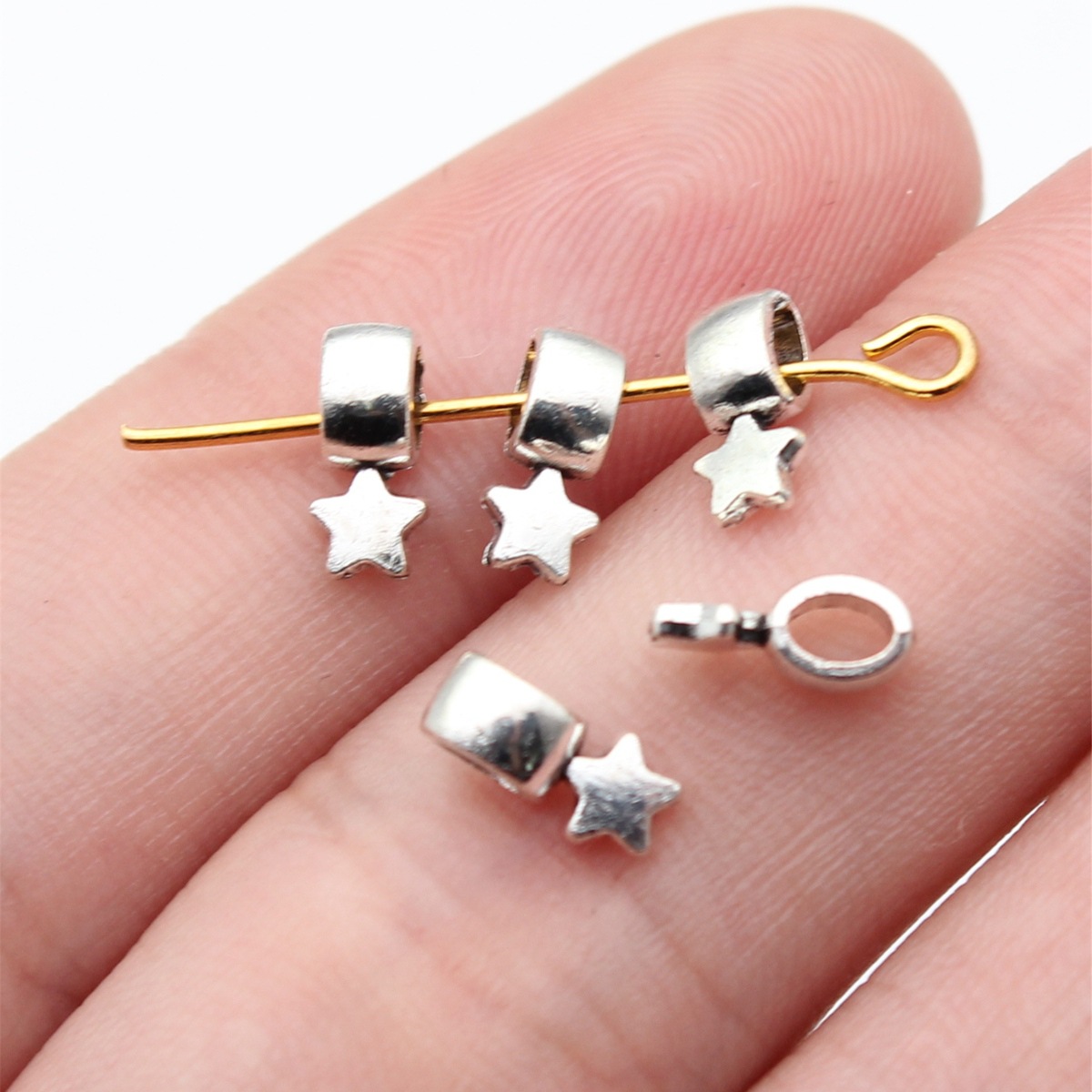 Vintage Fashion Stores - 40pcs 8.5x4x3.8mm Antique Silver Color Small