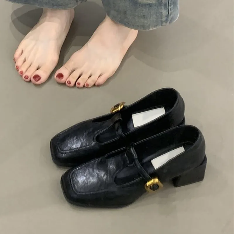 Women Square Toe T-Strap Mary  - đánh giá và giá Vintage Fashion Dresses