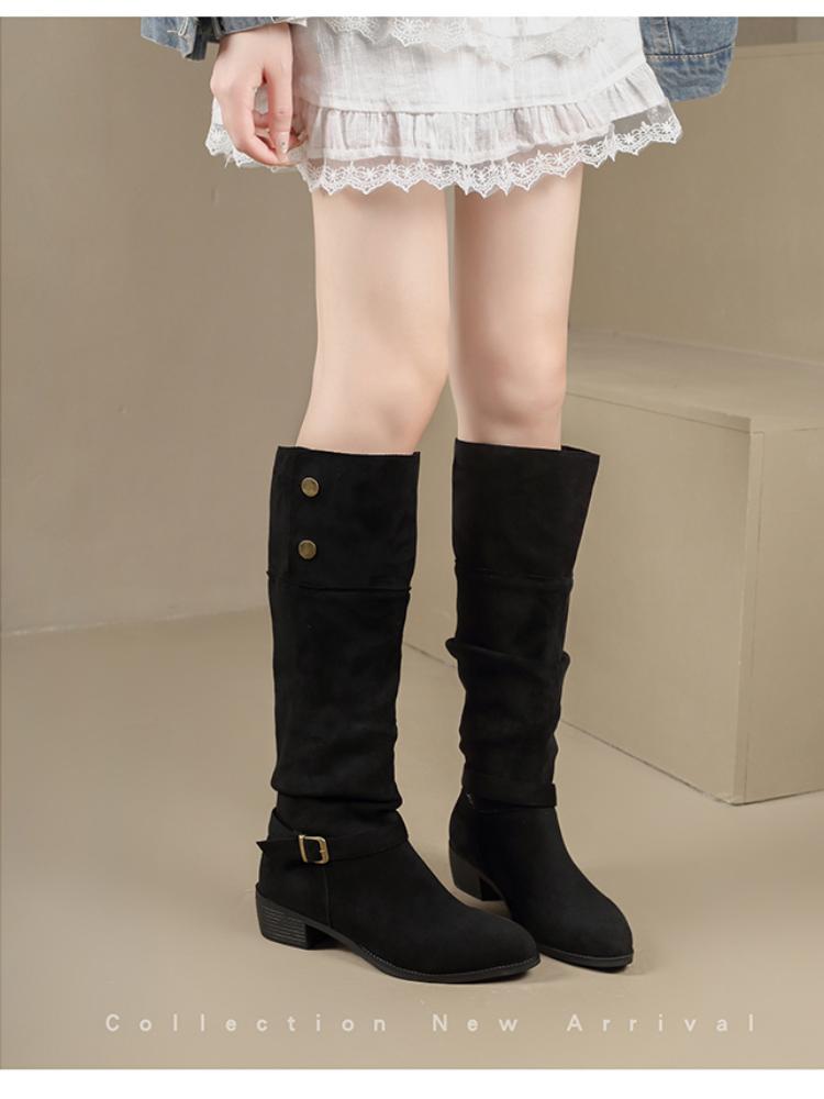 Women Slouchy Knee High Boots  - đánh giá và giá Vintage Fashion Online