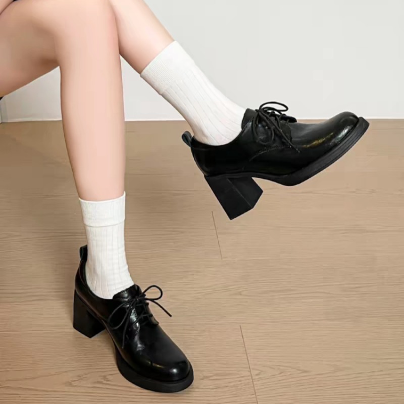 Women Square Toe Lace Up Oxfor - đánh giá và giá Vintage Fashion Dresses